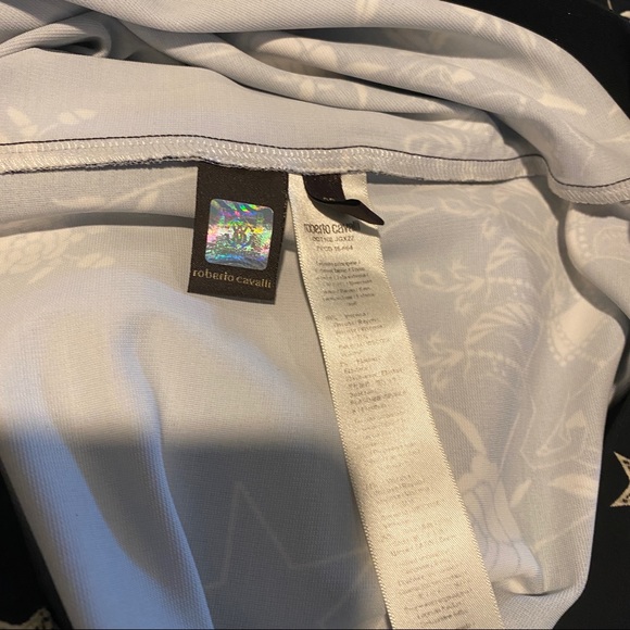 Roberto Cavalli Floral & Star Printed Jersey Dress Size 2 - Picture 6 of 7